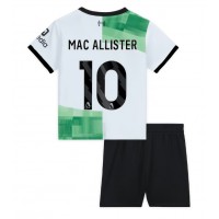 Fotbalové Dres Liverpool Alexis Mac Allister #10 Dětské Venkovní 2023-24 Krátký Rukáv (+ trenýrky)